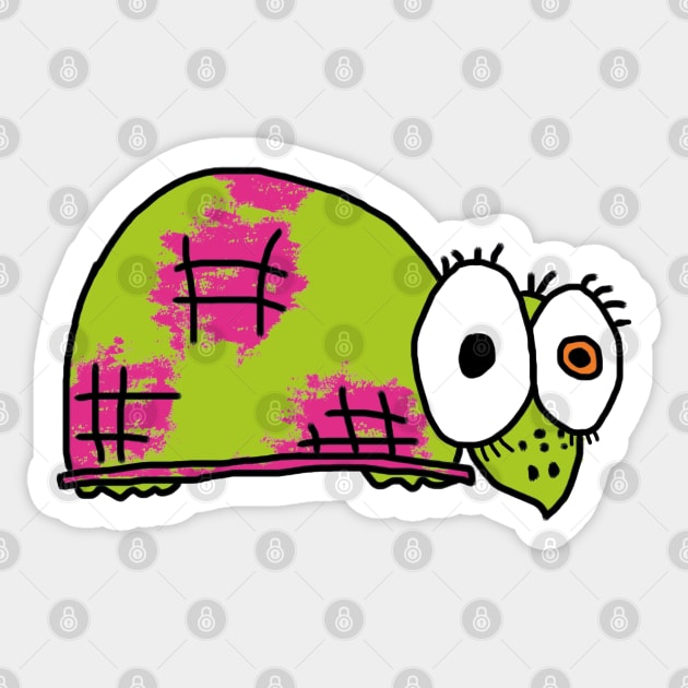 funny green turtle Sticker by MerryDee